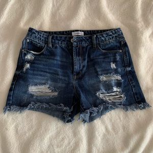 Dark Blue Jean Shorts